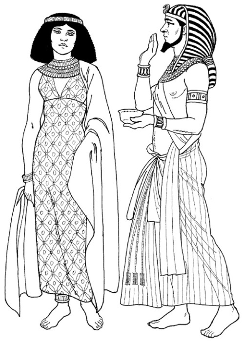 Ancient Egyptian Fashions by Tom Tierney1. Slave and pharoah2. Woman and warrior