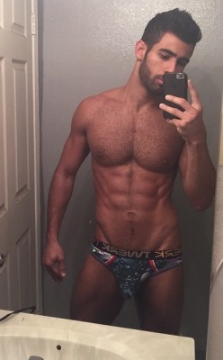 andrewchristian:  Fresh out of this galaxy! Pablo Hernandez Official slaying this look!30% OFF #BLACKFRIDAY SALE! Code: 30BLACKFRIDAYhttp://www.andrewchristian.com/index.php/twerk-cosmos-brief.html#gallImg1