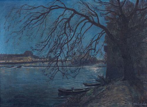 Kampa at Night  -   Hudeček Jiří, 1952.Czech,1910-1971Oil on canvas