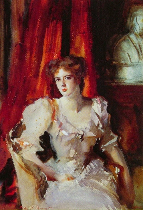 John Singer Sargent&rsquo;s portrait of Miss Eden shows the fashionable full breast, low neckline, a