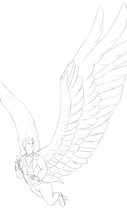 cinnamontoastensketches:got my aunt into Good Omens right before her birthday so here’s part o