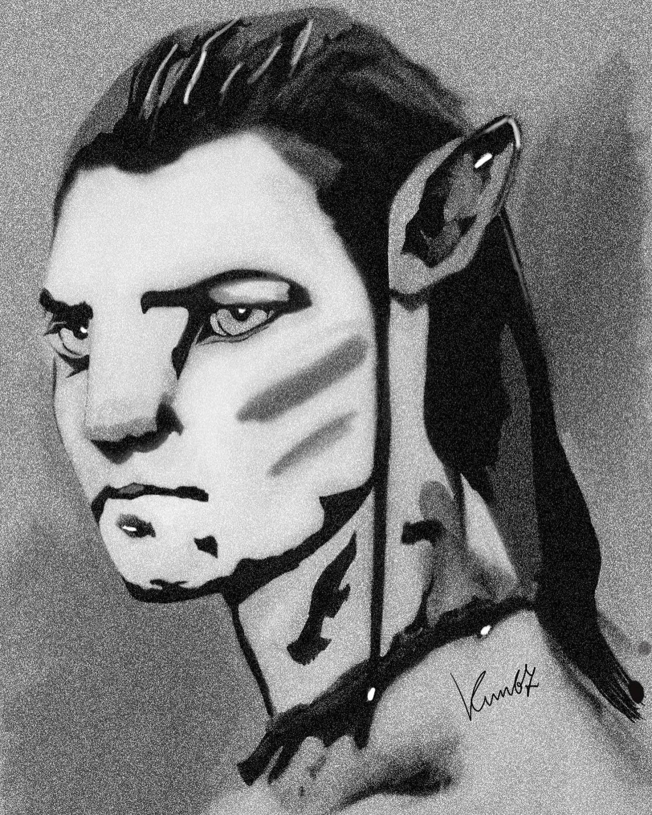 kimberlyann_67 My Jake Sully 💙 ~~~~~~~~~~~~~~~~~~~~~ Device: IPad Pro App used: @procreate Style: charcoal and 