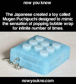 ayellowbirds:xolroc:wolfnanaki:nowyoukno:Source for more facts follow NowYouKno   I’ve seen these before! They’re produced by Bandai (the same company responsible for Tamagotchi and Digimon), and after every 100 pops, a random sound effect will play