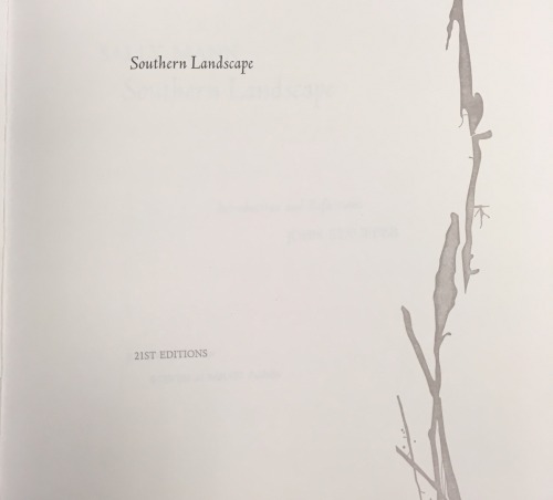 New Acquisition: Southern Landscapes Published by 21st century editions, this gorgeous book is a lim