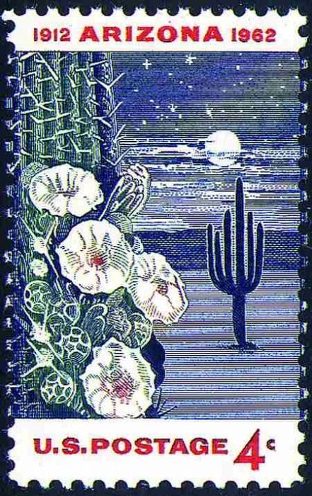 unsubconscious:A 1962 US Postage Stamp commemorating the anniversary of Arizona statehood.