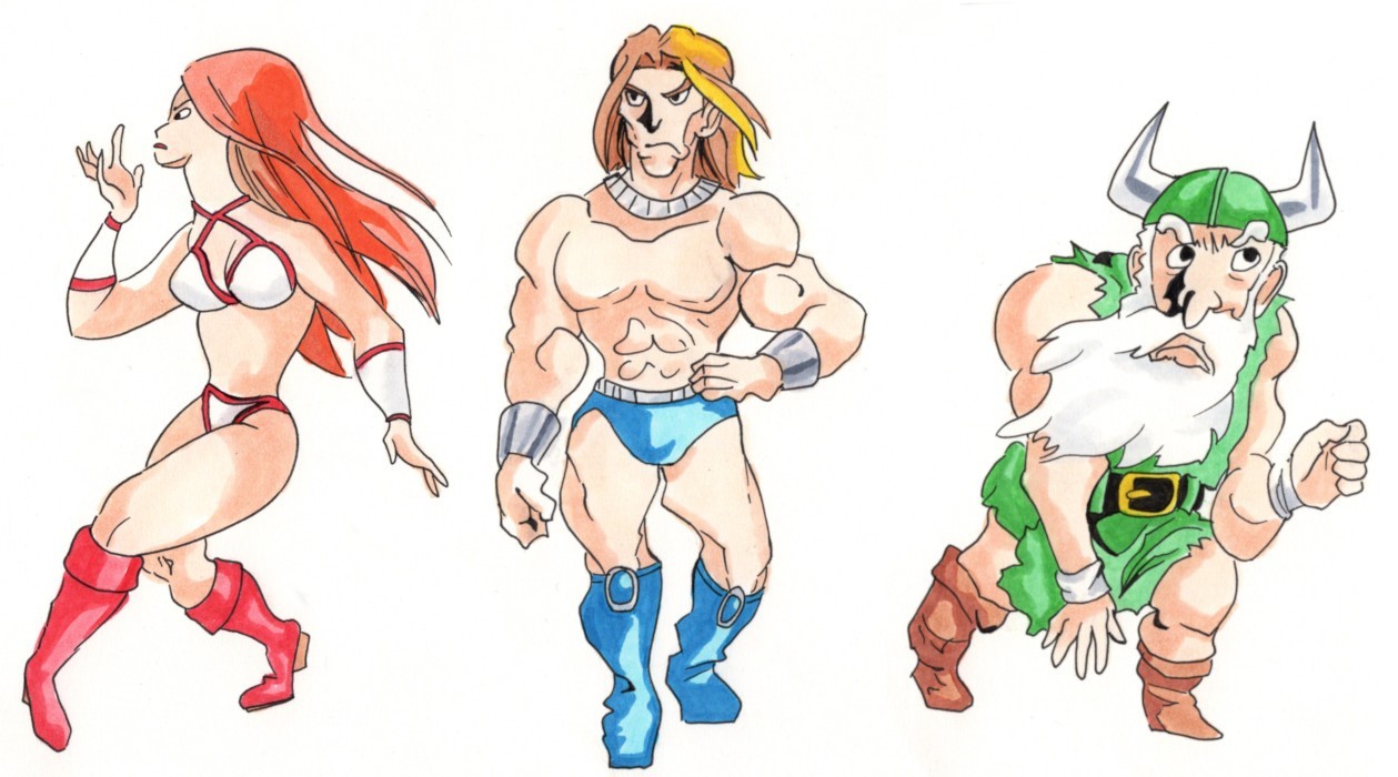 Odd lookin’ versions of the Golden Axe Crew