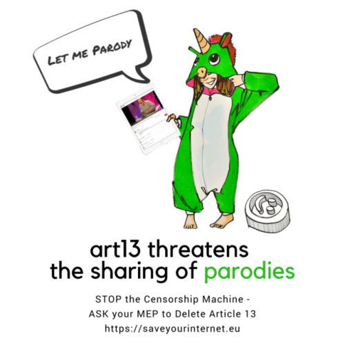 squigglydigglydoo:  hayleymulch-art: I don’t usually share this kind of thing, and I will delete it later. But this June 20th the EU want to pass Article 13 that will destroy fair use on the internet and will effect non-EU residents too. Goodbye to