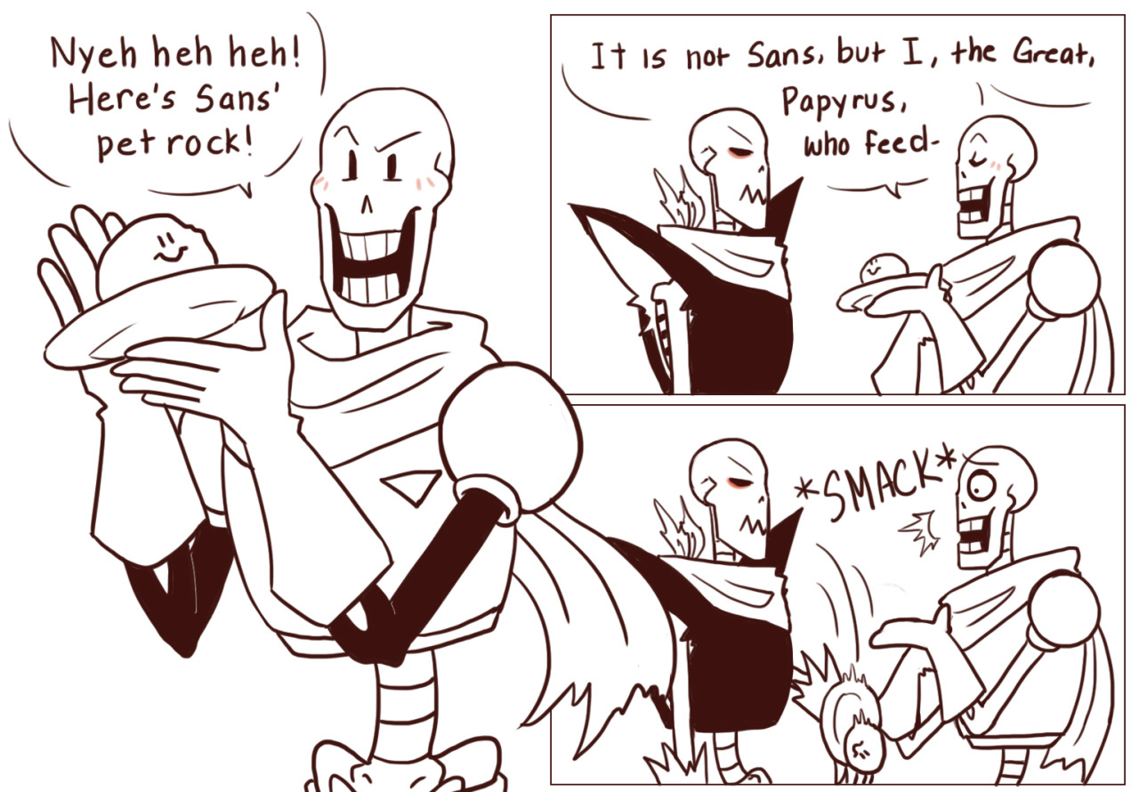 smolandtolskeletons:  From that day on, Papyrus would sometimes find that someone