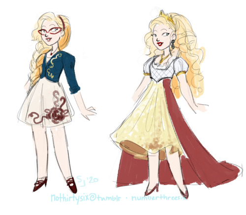 nothirtysix: Outfits for that Apple AU I still wanna do! I took a long time figuring out that formal