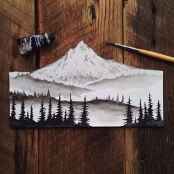 steelbison:  PORTLAND It’s been a year since I first flew up to see if I wanted to make Portland home. The answer was an immediate yes. Thank you to everyone who has made it so enjoyable this far.  #Portland #Watercolor #MtHood