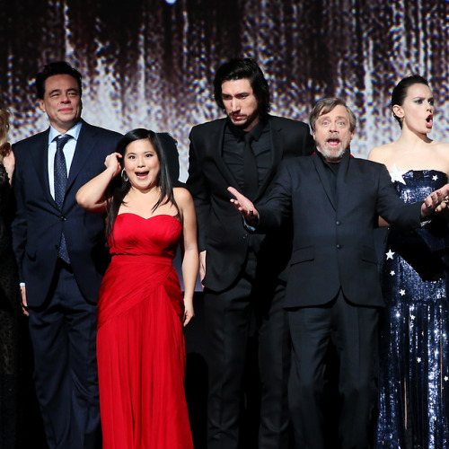 Adam Driver, Joonas Suotamo, Milla Pohjasvaara,  Benicio del Toro, Kelly Marie Tran, 