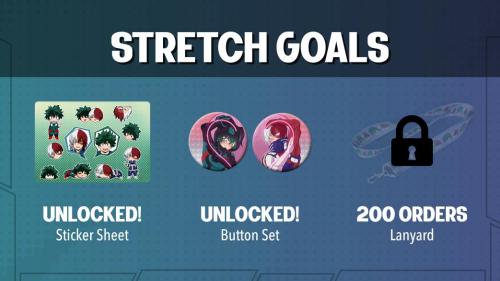   STRETCH GOAL UNLOCKEDAll physical orders will now also include this button set designed by @eokami