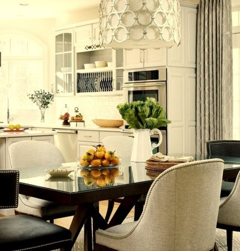 Dining Room EnclosedInspiration For A Mid-sized Contemporary Medium Tone Wood Floor Enclosed Dining Room