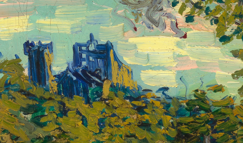 logija:  Sunset at Montmajour ,1888 (details)by Vincent van Gogh