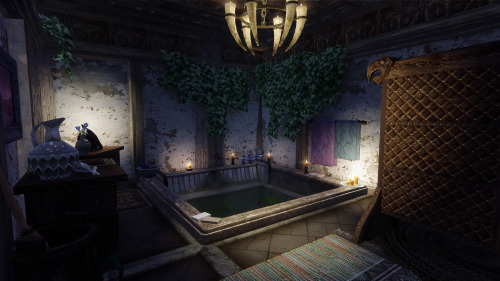 I am alive and released my first house mod. :)A small, very purple, cozy player house west of Dawnst