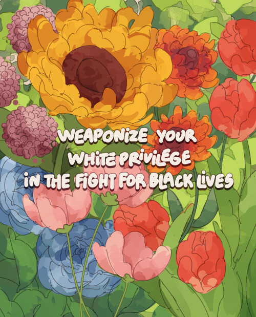 clover-core:wrath [image description: a drawing of colorful flowers growing among lush greenery, wit