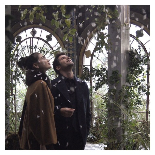 seanoprysource:Sean O'Pry &amp; Antonina Vasylchenko on the set of Palacio de Hierro “Esen