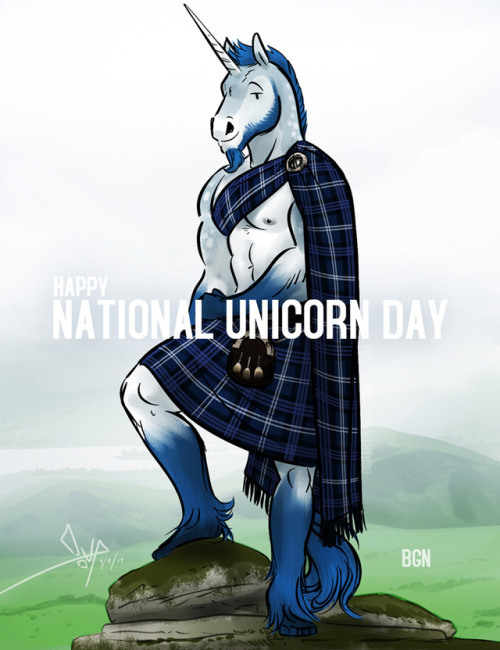 blueguynow:If you see a unicorn bf today, be sure you give them a smooch for good luck! ;>