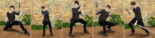  You need to download the:Pose player form Andrew’s Studio and Teleport Any Sim ★ Twin Sword Pose2 ★