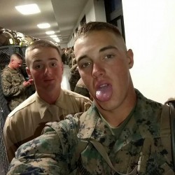 jimbibearfan:  boys-dicks: wilddaddy69:   bromancingbros:    Bro that feels good   xxx  Young enlisted Marines know how o take care of each other.