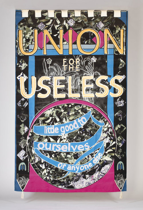 crippleprophet: woundability: Laura Daisy Cowley, Union for the Useless [ID: Colorful patches, mostl