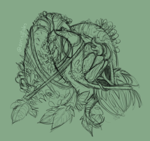 Some Drawings For An AU I Thought Of Where Bushroot Uhh Goes Through Some Stuff