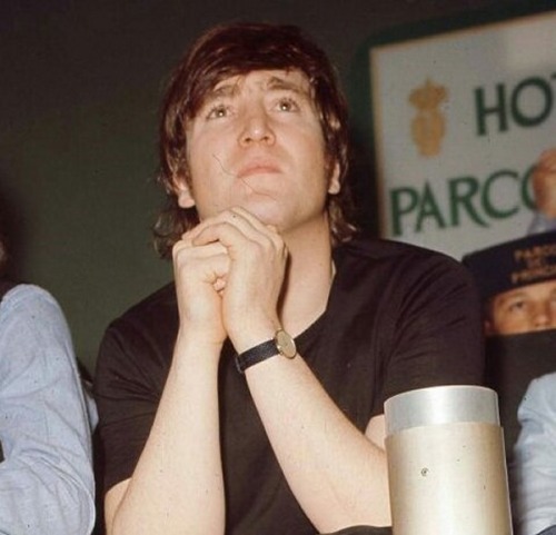 John Lennon at the Piper Dance Club in Rome, Italy on 27th June 1965.