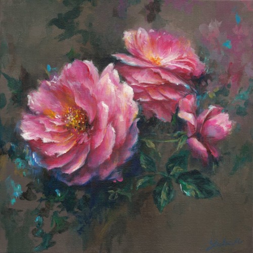 Rose №1  Sep.24,2021 size:S3(W273×H273mm) Canvas liquitex #art #painting #artwork #liquitex #a