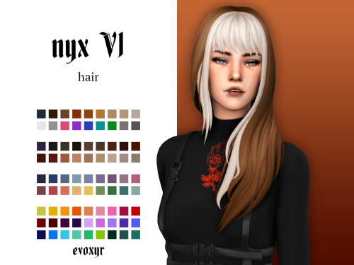 evoxyr: nyx V1 &amp; V2 hairs ☽  mm recreation of newsea’s innocent hair!☽  V2 is just a straight u