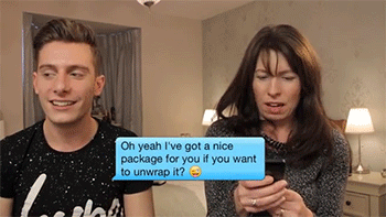 XXX sizvideos:  Mom reads son’s Grindr messagesVideo photo
