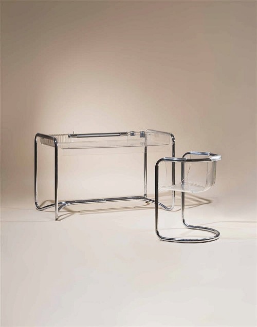 virtualgeometry:  Fabio lenci (né en 1935) III Form Bureau, lampe et chaise au modèle Poly