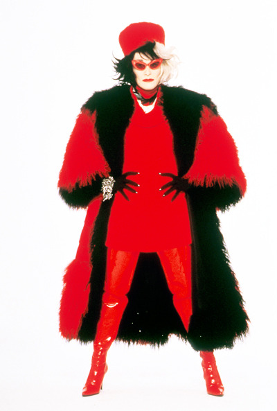 mabellonghetti:Promotional pics of Glenn Close as Cruella De Vil in 101 Dalmatians