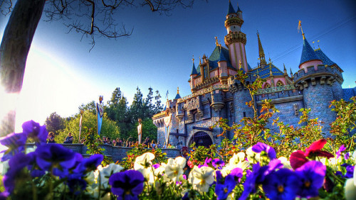 Disneyland Paris Castle at night, $imbolism