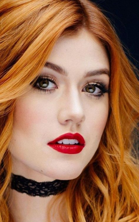 Katherine McNamara, red head, red lips, beautiful, 840x1336 wallpaper @wallpapersmug : ift.t