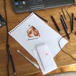 escape-to-art:  Rihanna process By @artbymichaela