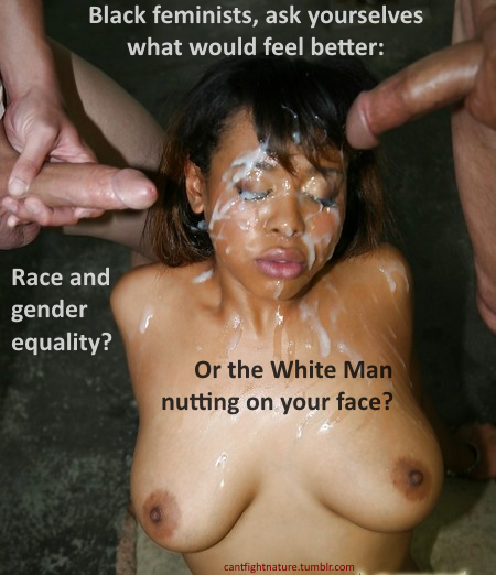 niggerslut4whites:  blasianfuckdoll:  cantfightnature:  It’s a serious question,
