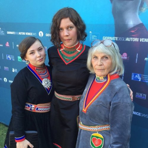 anunhealthydoseofangst:Lene Cecilia Sparrok, Amanda Kernell and Maj-Doris Rimpi at Venice Film Festi