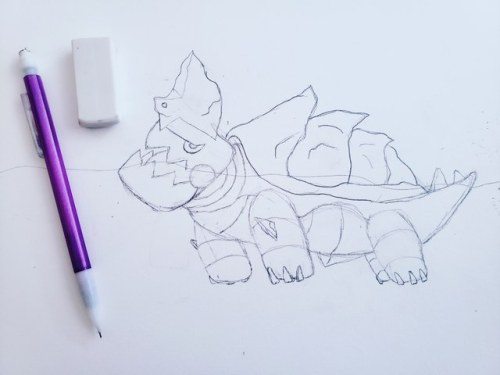 Decided To Sketch One Of The Newly Revealed Pokemon Drednaw! I Plan On Adding Color To Him Later, But