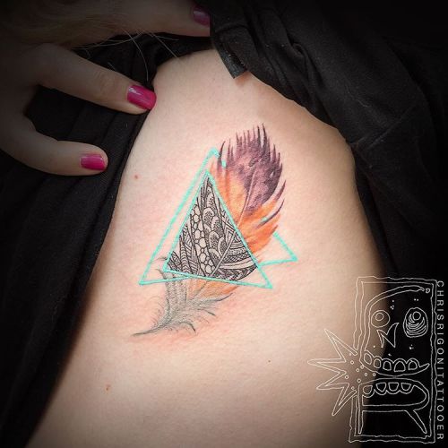 Thanks Charlotte! A feather for her father#chrisrigonitattooer #chrisrigoni #tattoo #holdfasttatto