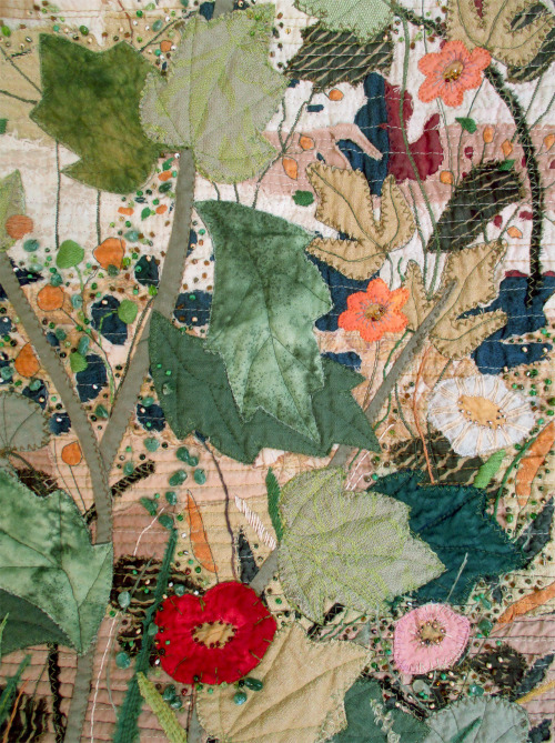 textilecuisine:Stitched greenery HERE 