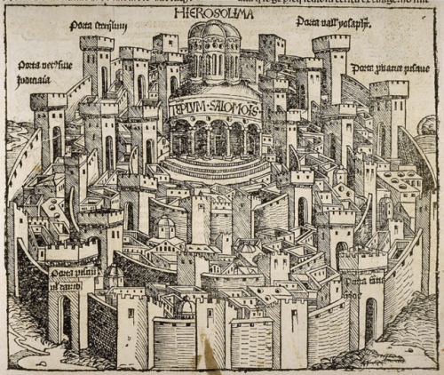 Currently on view in our special collections is the first topographical view of a city in the Liber 