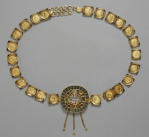 Wearable gold coinage. Coin Belt, A.D. 385-400, Unknown. J. Paul Getty Museum.