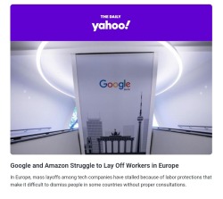 punkpinkpower:Wow what an interesting way to say “countries with strong employee protection laws aren’t at the mercy of tech billionairs in late stage capitalism” but with a real boot licker angle. 