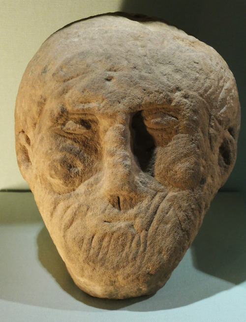 Celtic Gods; Stone and Pottery Heads, Tullie House Museum and Art Gallery, Carlisle, 18.3.18.Hadrian