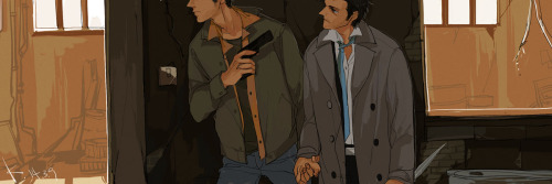 kiddo-w: Dean and Cas holding hands for lovely cocopines XD This headcanon is sweet!