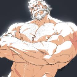 dozdudz:  My father, my lord, my priest 🙏#dizdoodz  #sketch #reinhardt #bara #nsfw #nsfwart #overwatch #doyoulikemeplayingwithyourcock #ihopeyoudontmindmeplayingwithitabit