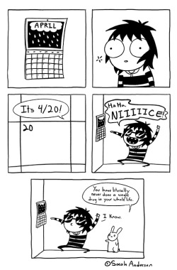 sarahseeandersen:  Happy 4/20 everyone. No