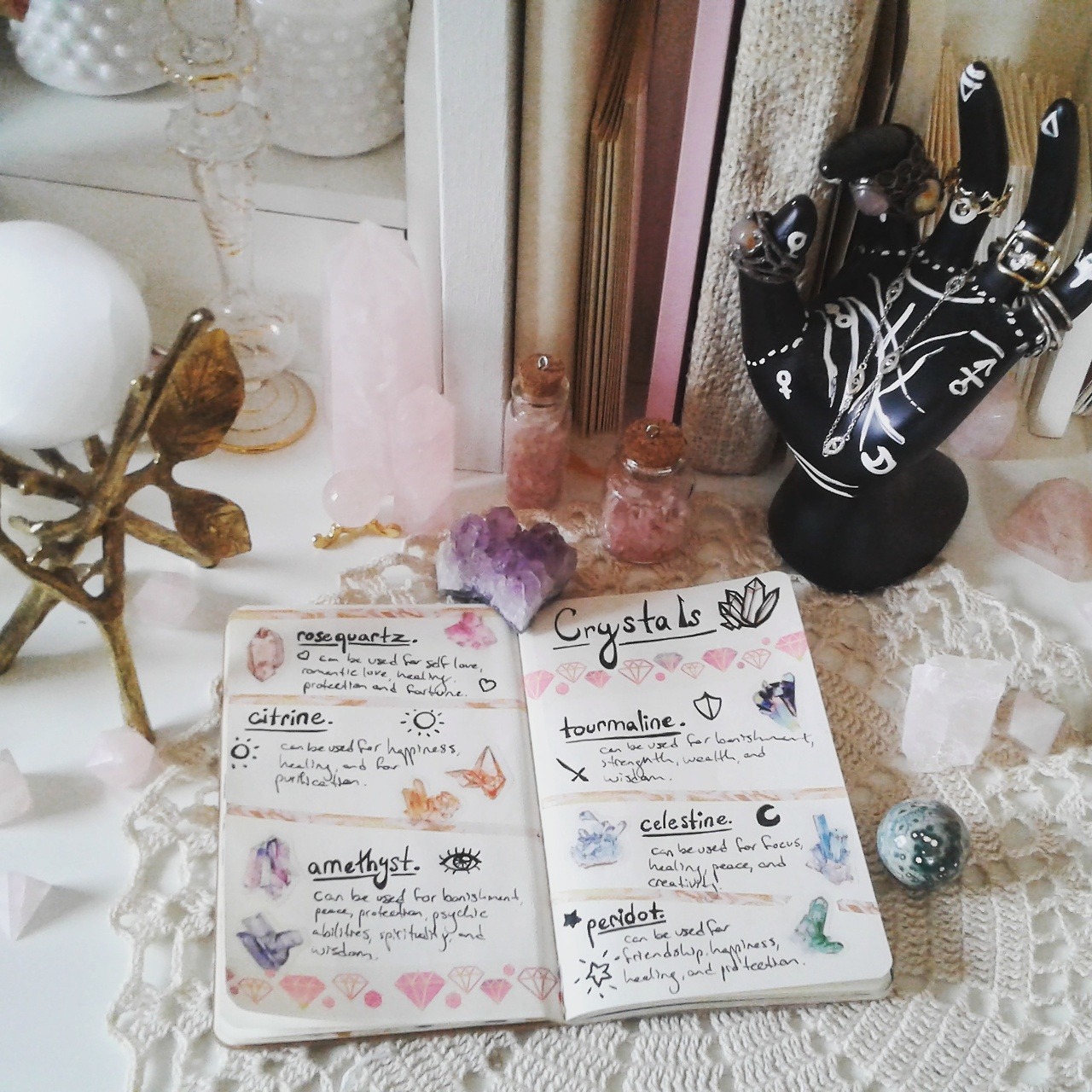 orriculum:Crystal correspondances pages from my mini grimoire 💎