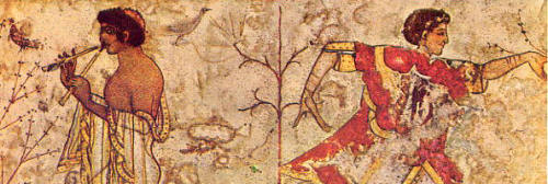 Tarquinia - Necropolis of MonterozziSome beautiful Etruscan frescoes founded in the Necropolis of Ta
