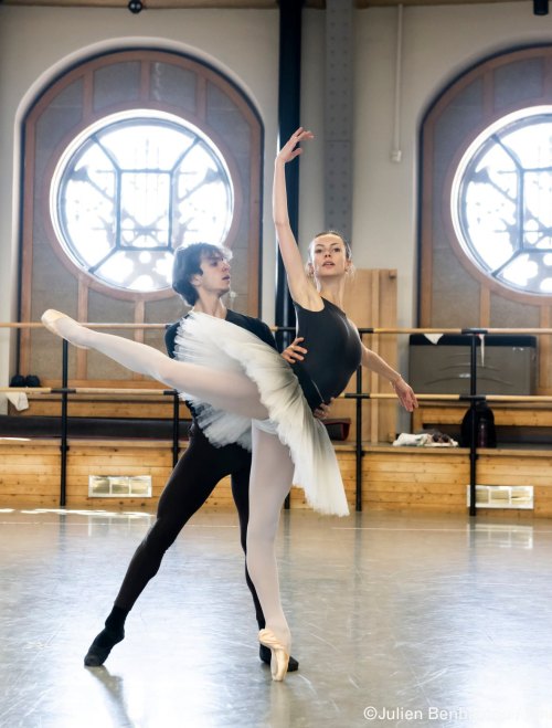 Dancers of the Paris Opera Ballet in rehearsal for Nureyev’s La Bayadère (click on images for names)